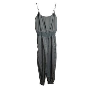 Socialite Jumpsuit Womens Large Sleeveless Spaghetti Strap Ribbed Waist Pockets